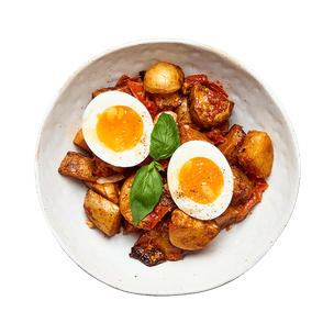 Œuf mollet & pommes de terre à l'italienne au air-fryer