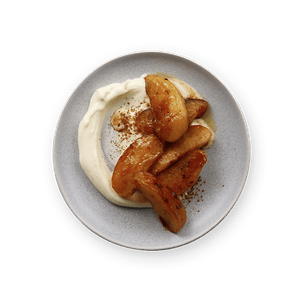 Pomme caramélisée & crème crue