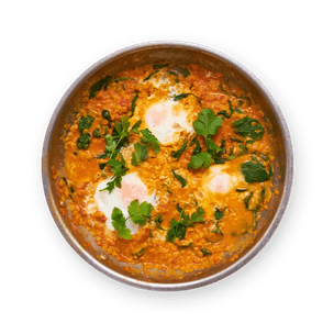 Curry Dahl with Poached Eggs