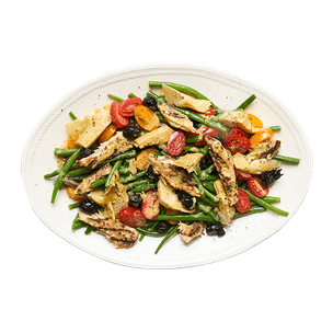 Salade de haricots verts, tomates & maquereaux