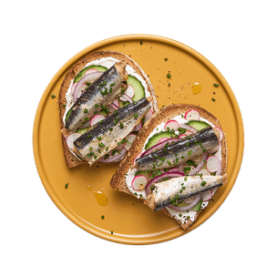 Tartine printanière aux sardines