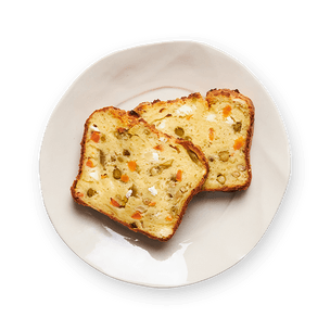 Cake à la feta & macédoine