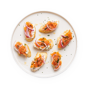 Smoked Salmon & Cream Cheese Crostini