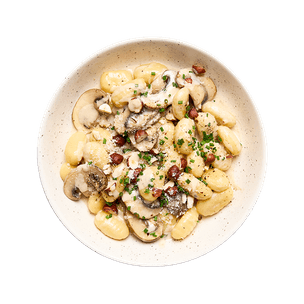 Gnocchi à la crème de parmesan & champignons