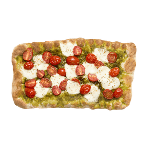 Pinsa pesto, tomate & mozzarella
