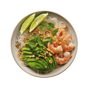 Shrimp & avocado bowls