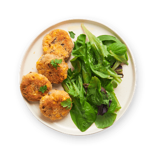 Croquettes thon maïs & salade
