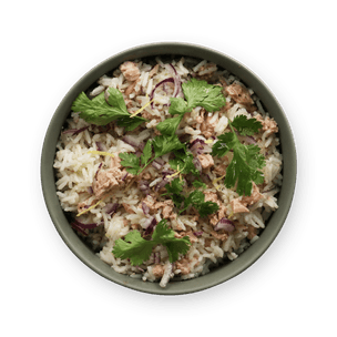 Tuna, rice & cilantro salad