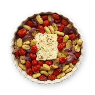 Roasted Feta with Gnocchi & Cherry Tomatoes