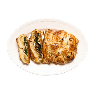 Tresse feuilletée aux épinards & reblochon