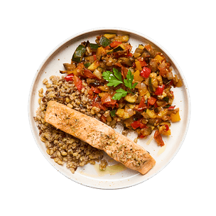 Saumon & ratatouille au air-fryer