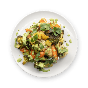 Légumes rôtis & tahini vert