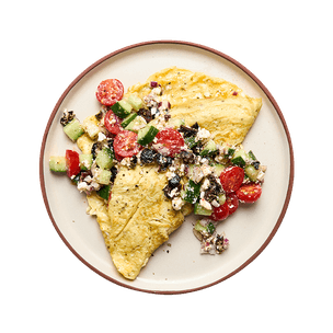 Omelette maison & salade à la grecque