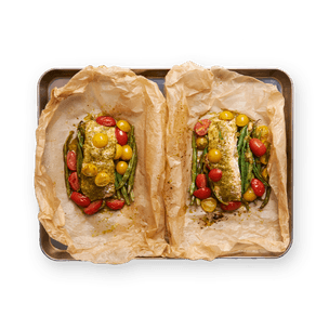 Pesto Salmon & Summer Veggie Packets