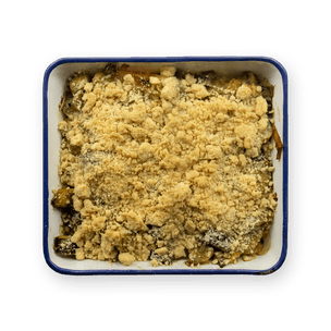 Crumble au saumon fumé & poireaux