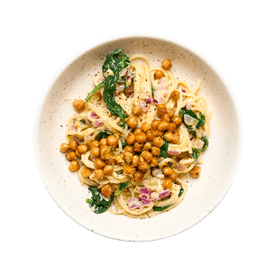 Pâtes crémeuses aux pois chiches