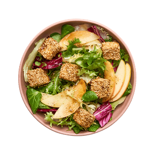 Salade de feta panée au sésame au air-fryer