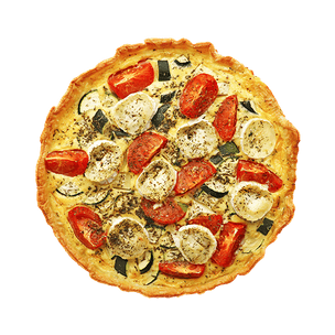 Quiche tomates, courgettes & chèvre
