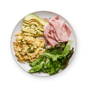 Scrambled Eggs, Ham & Avocado
