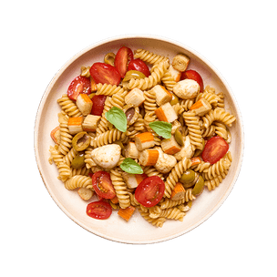 Salade de pâtes, mozza & surimi