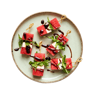 Brochettes de pastèque & feta