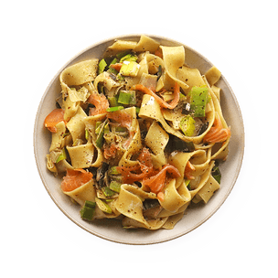 Pappardelle with Smoked Salmon and Leeks