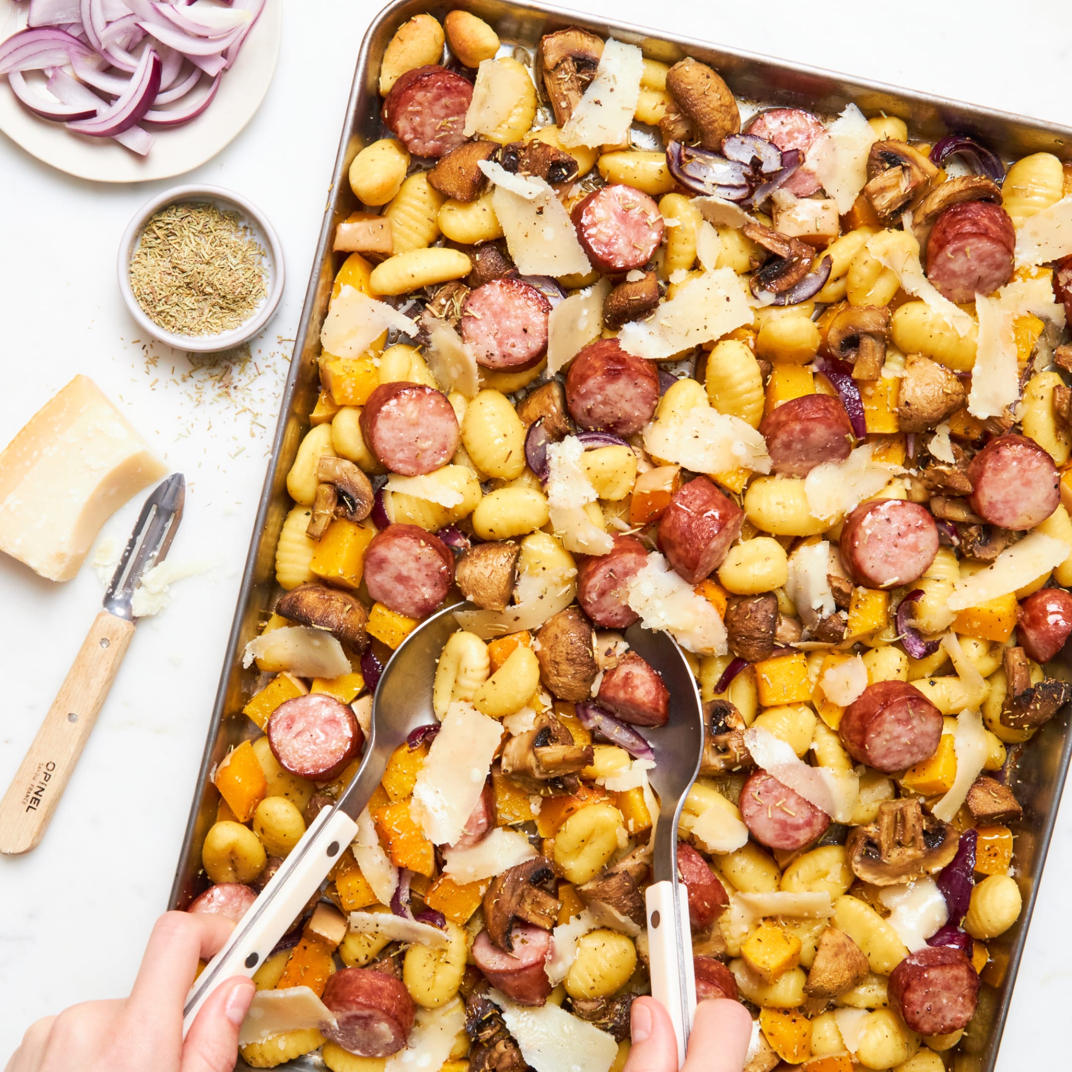 One pan automnal saucisse & gnocchi