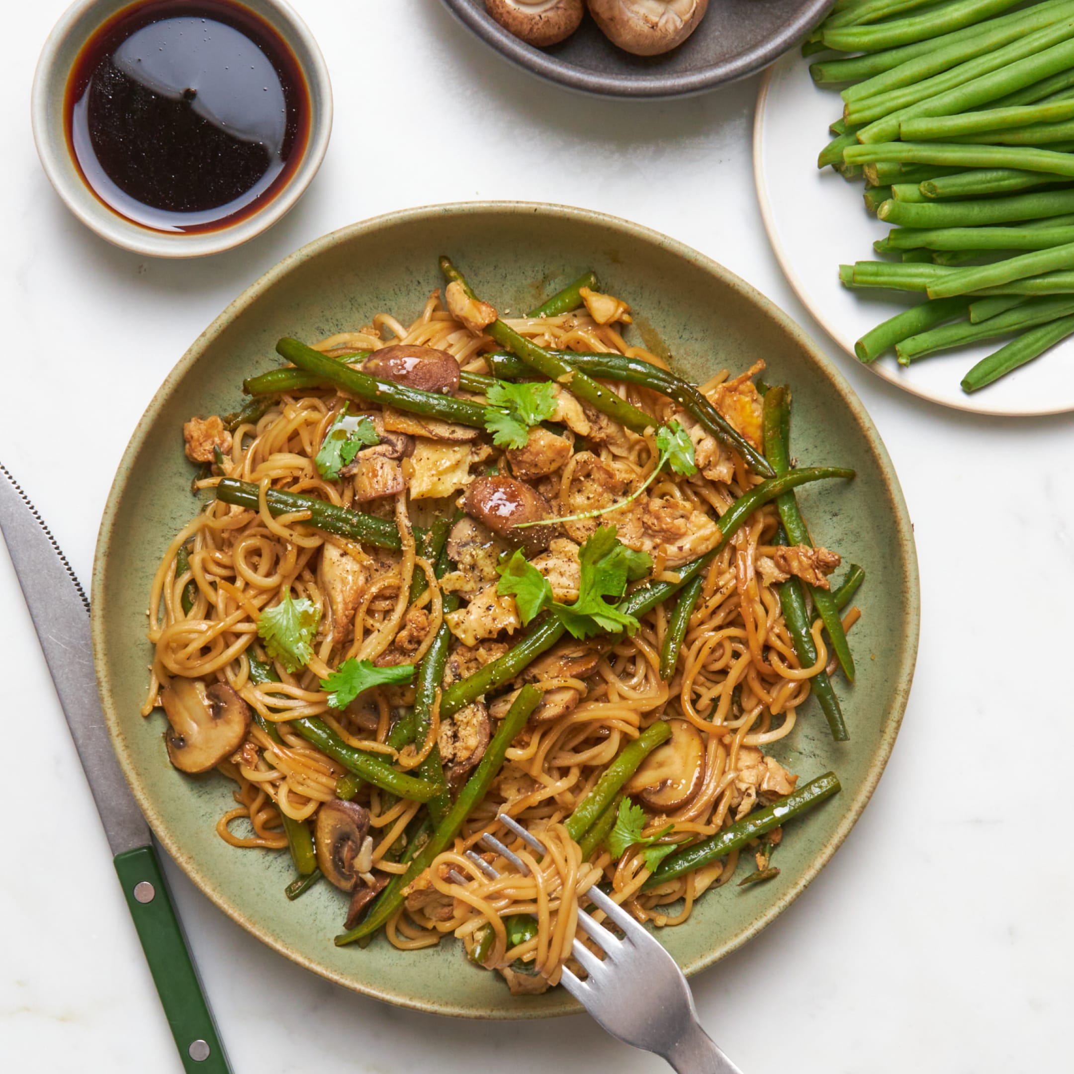 Nouilles sautées aux légumes & œufs