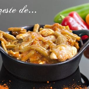 Poulet tikka massala et haricots verts