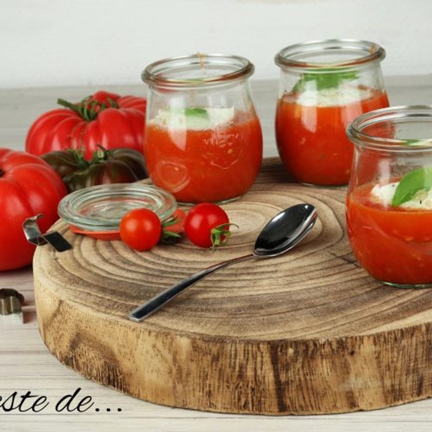 Verrine tomate mozzarella