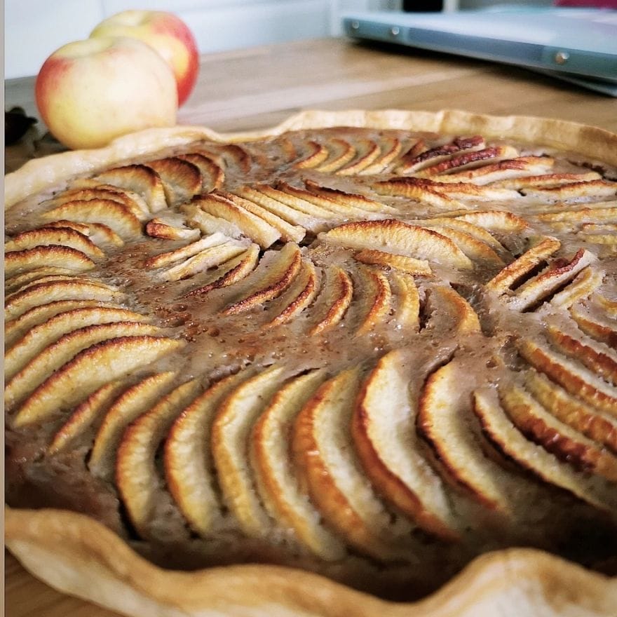 Tarte aux pommes et crème de marrons