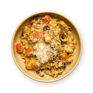Pumpkin & mushroom risotto