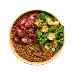 Bowl de lentilles & gésiers
