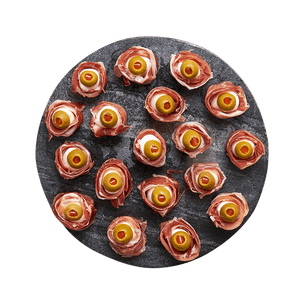 Yeux olives, mozza & jambon