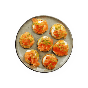 Mini Blini with Smoked Salmon
