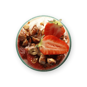 Yaourt & fraises rôties