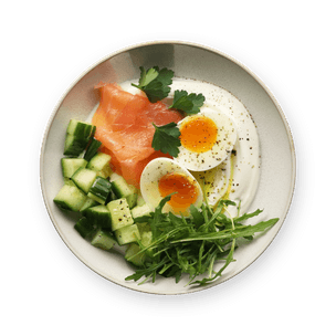 Salmon & Cucumber Brunch Bowl