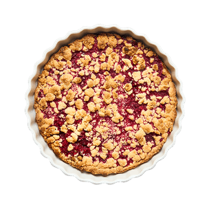 Tarte crumble aux framboises
