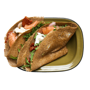 Wrap de sarrasin au saumon fumé