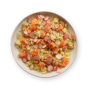Couscous and salmon salad