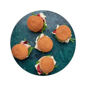 Mini burger brie & confiture de cerise
