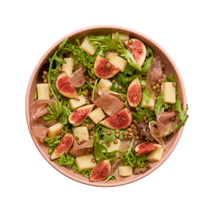 Salade de lentilles, figues & comté