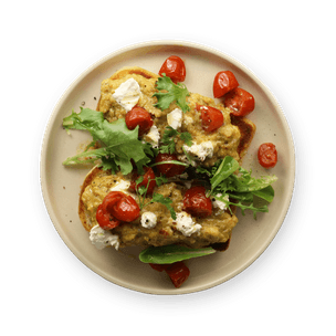 Toasts œufs brouillés & tomates cerises