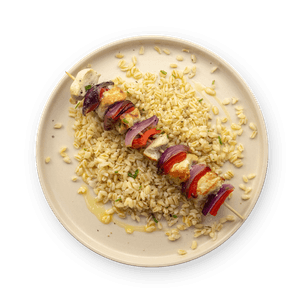 Chicken and pepper skewers