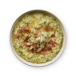 Risotto courgette & prosciutto