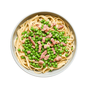 Linguine crémeuses aux petits pois & lardons linguine-cremeuses-aux-petits-pois-et-lardons