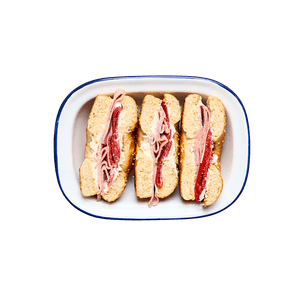 Bagel jambon, La Vache qui rit® & poivrons grillés