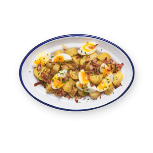 Salade de pommes de terre, œuf & lard