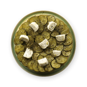 Tatin de courgette & crottin