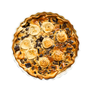 Quiche aux aubergines & fromage de chèvre